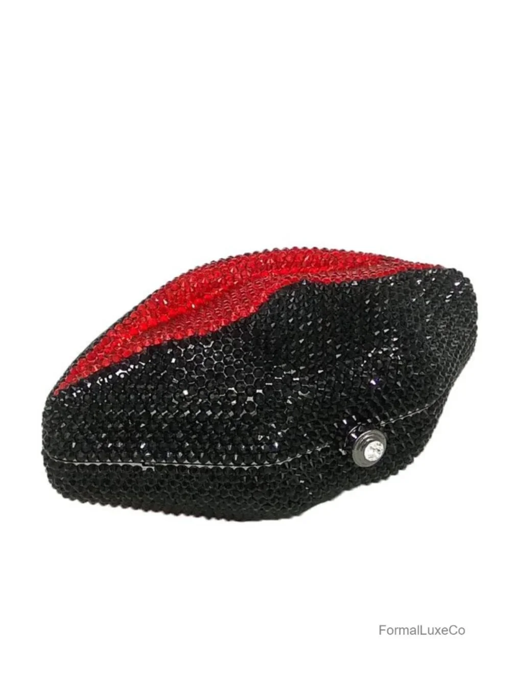 Novelty 3D Lip Rhinestone Clutch Purse for Women Evening Party